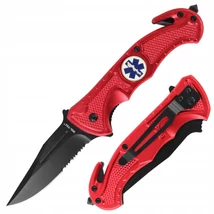 MIL-TEC " RESCUE " EGYKEZES KÉS , PIROS 