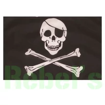 FÉLSZEMŰ KOPONYA Zászló , közepes méretű