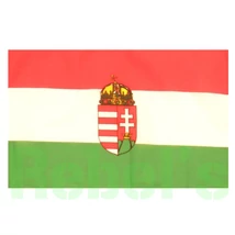 MAGYAR ZÁSZLÓ , közepes méretű , címeres